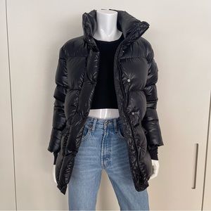 SAM NYC ZOE Puffer Down Coat In Jet Black